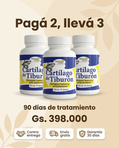 Cartílago de Tiburón Natural Medix 500 mg · 30 cápsulas