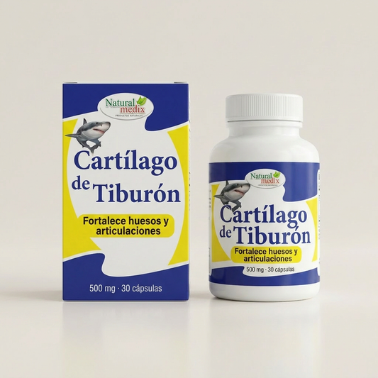 Cartílago de Tiburón Natural Medix 500 mg · 30 cápsulas