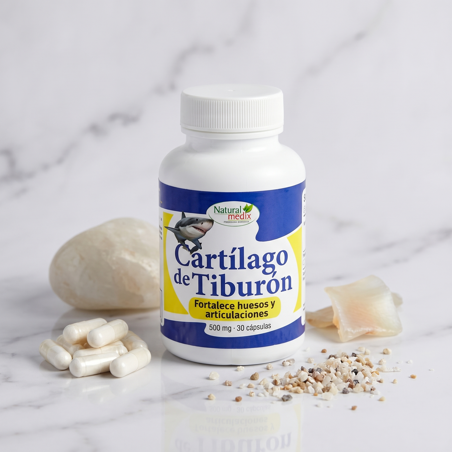 Cartílago de Tiburón Natural Medix — los 4 bloques del cartílago