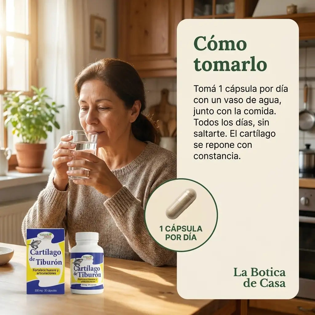 Cartílago de Tiburón Natural Medix 500 mg · 30 cápsulas